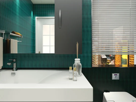 Revestimiento de piedra natural flexible, azulejos de pared de mosaico de exhibición de baño negro para fondo